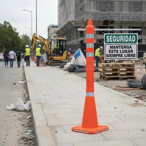 Imagen - PROLONGADOR DE CONO HASTA 1.1 MT C/REF NARANJA FLUO